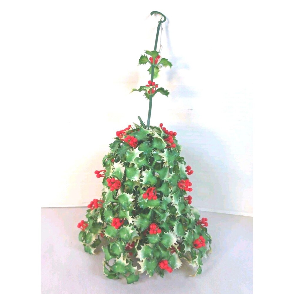 Vintage Napco Christmas Holly Berry Bell Hanging Decoration